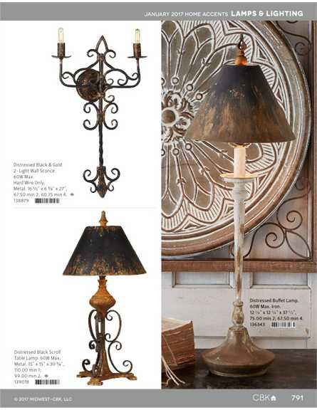 distressed buffet lamps